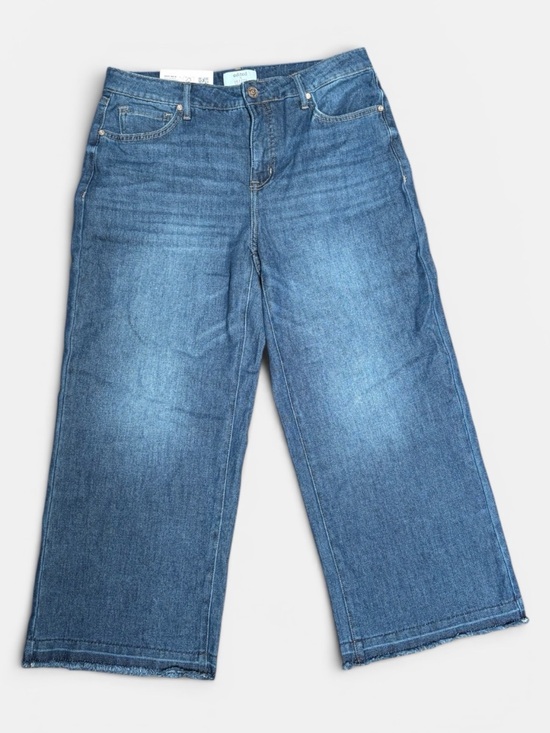 Edited Denim - Edited by Hunter McGrady Classic Wide-Leg Women's Jeans in Medium Blue